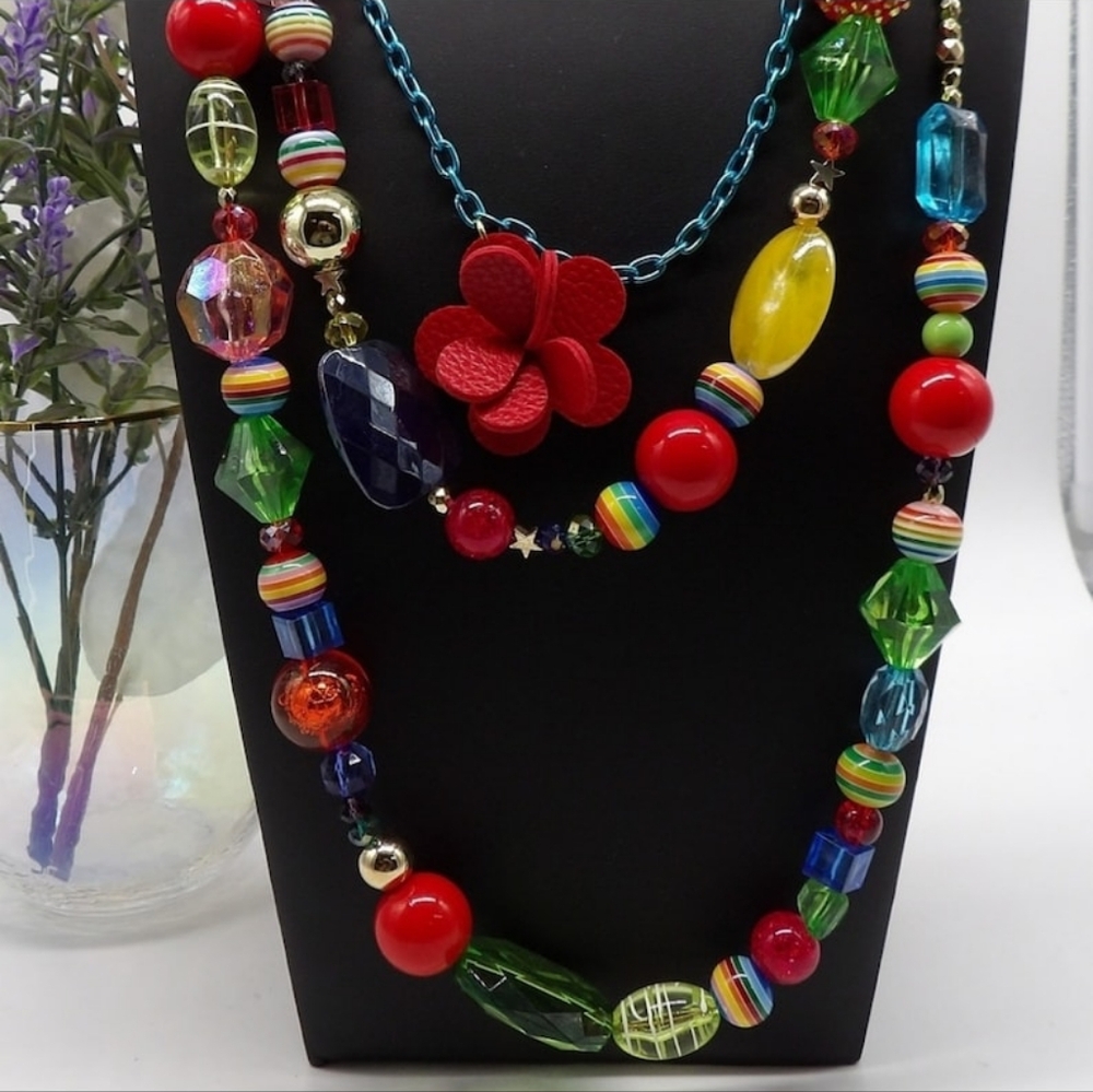 🆕️ OOAK Vibrant Colors Necklace